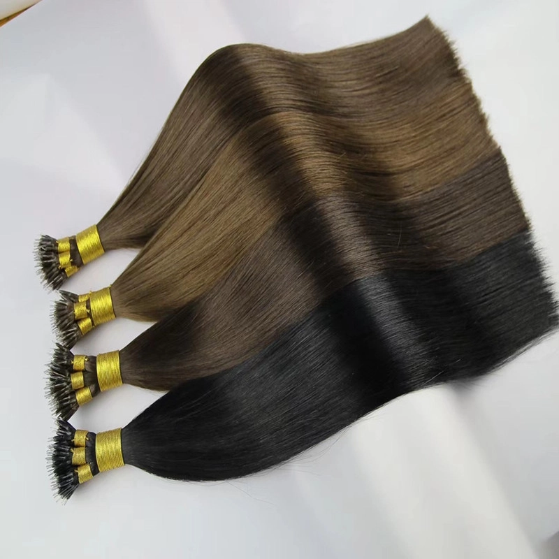 Double drawn nano ring hair extensions in China HJ 005